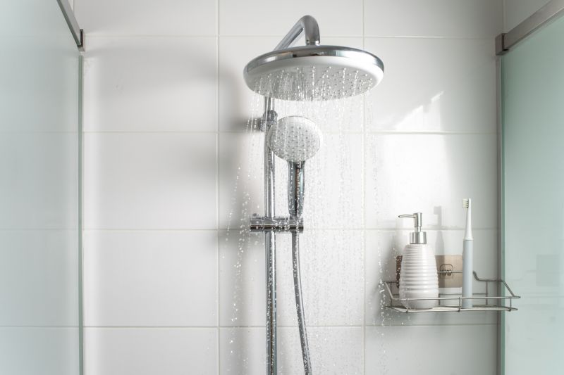 Rain Shower Head and Large Tiles
